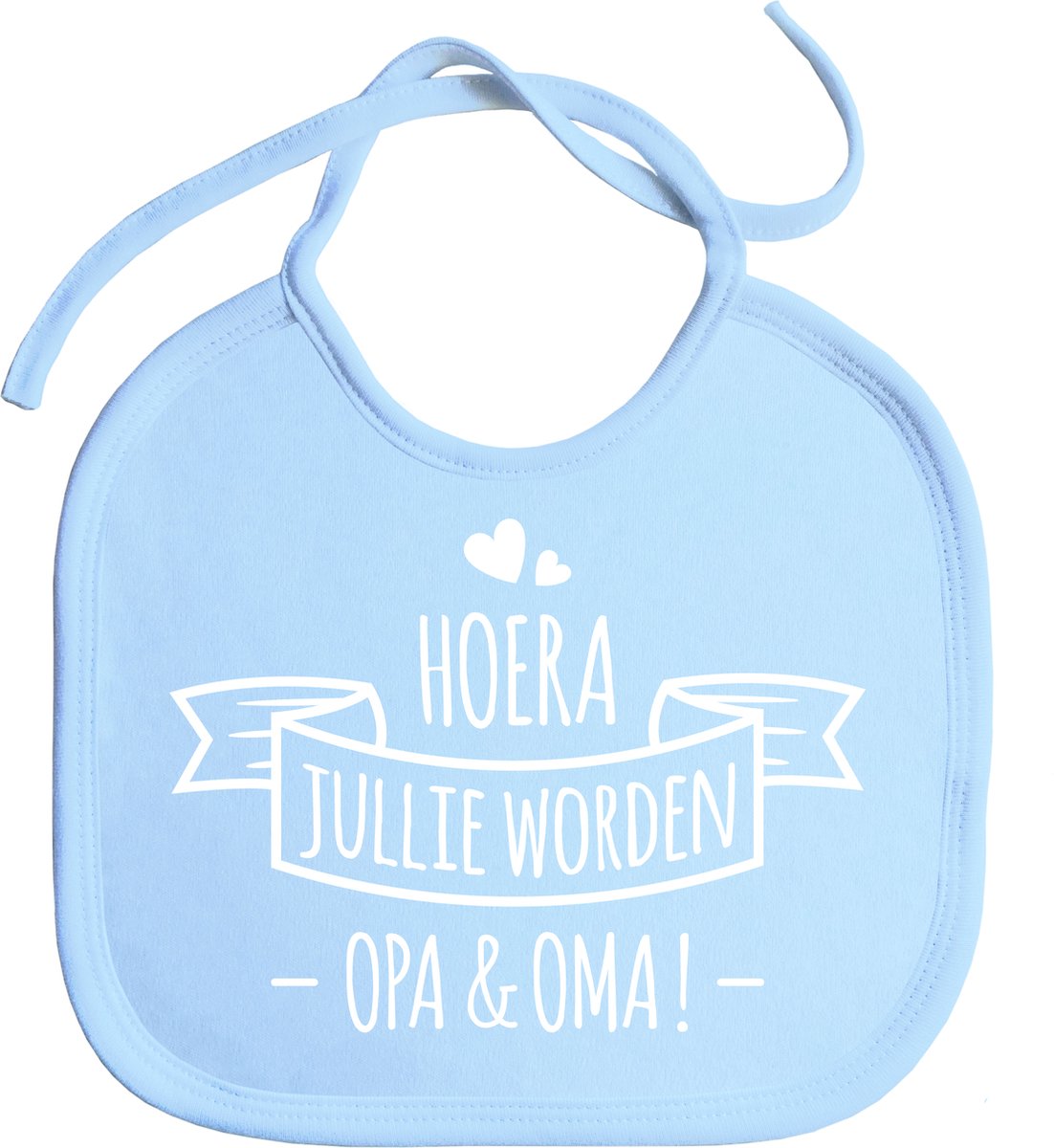 Slabbetjes - slabber - slab - baby - Hoera jullie worden opa & oma! - zwangerschap aankondiging - koordjes - stuks 1 - baby blauw Slabbetjes - slabber - slab - baby - Hoera jullie worden opa & oma! - zwangerschap aankondiging - koordjes - stuks 1 - baby blauw