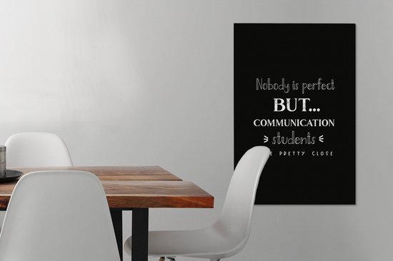 Tableau sur toile Communication - Communiquer - Éducation - Étudiants - Citation - 60x90 cm - Décoration murale