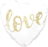 Qualatex - Folieballon Love Gold Hartvorm 45 cm