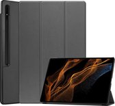 Tablet Hoes geschikt voor de Samsung Galaxy Tab S8 Ultra | Book Case met Standaard | Kunstlederen Beschermhoes | Tri-fold | Grijs