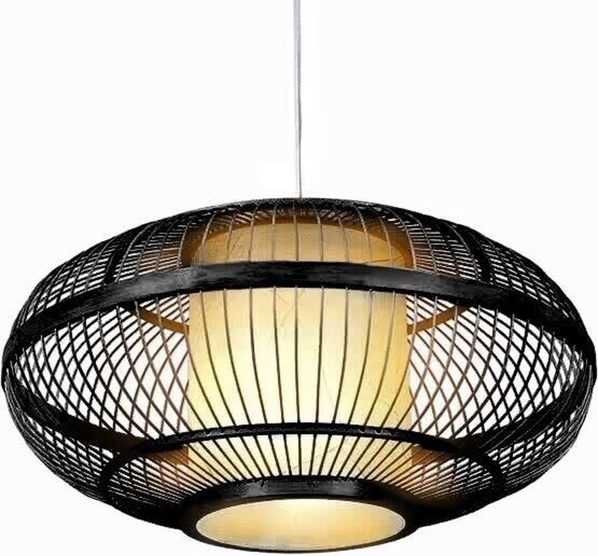 Fine Asianliving Bamboe Hanglamp Handgemaakt Zwart - Jake