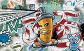 Fotobehang - Vlies Behang - Graffiti - Straatkunst - 416 x 254 cm