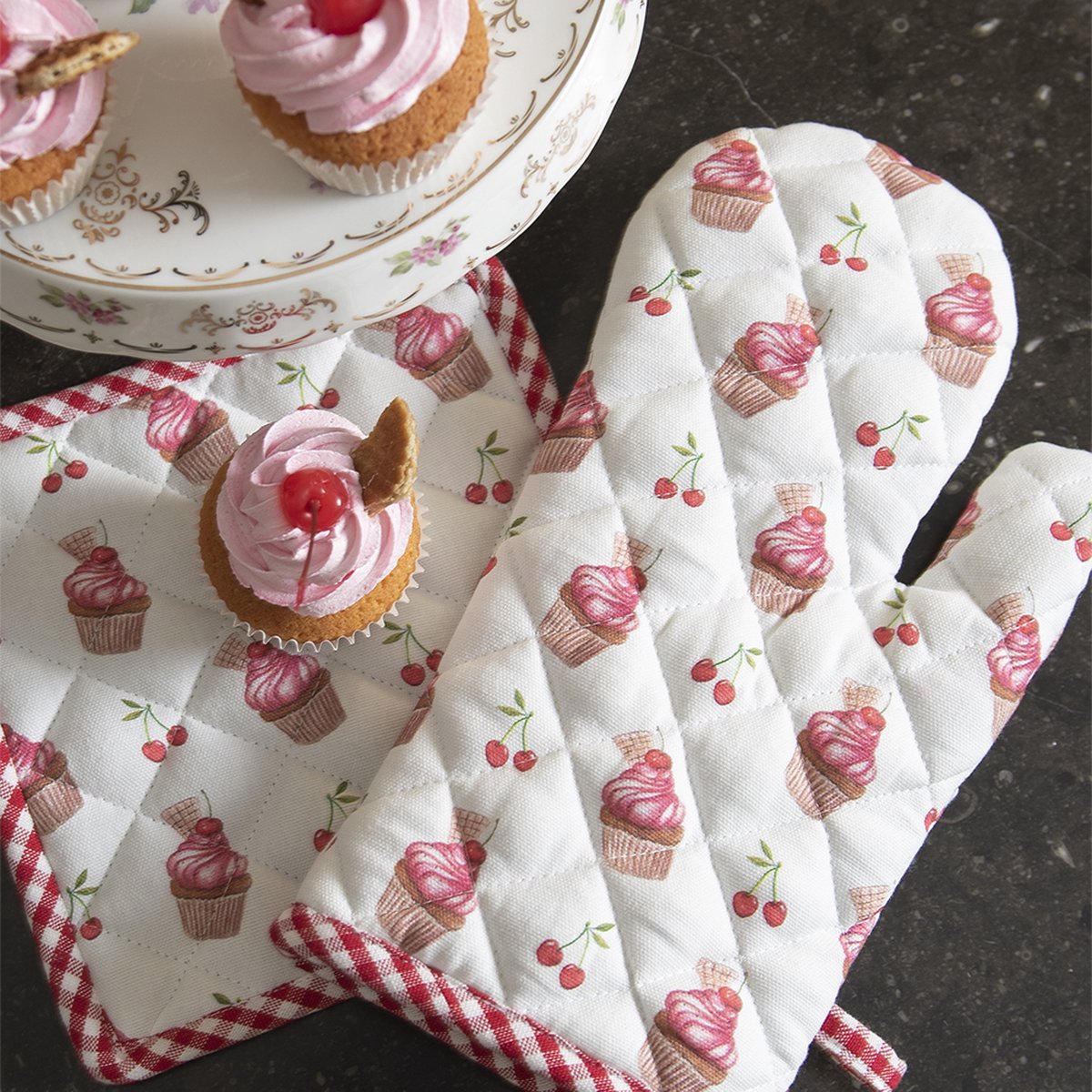 Lot de 6 serviettes de table tissu Sweet Roses Clayre & Eef - Déco