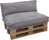 2L Home & Garden Rugkussen Ribcord Deluxe Sultry Grey - 120x40cm