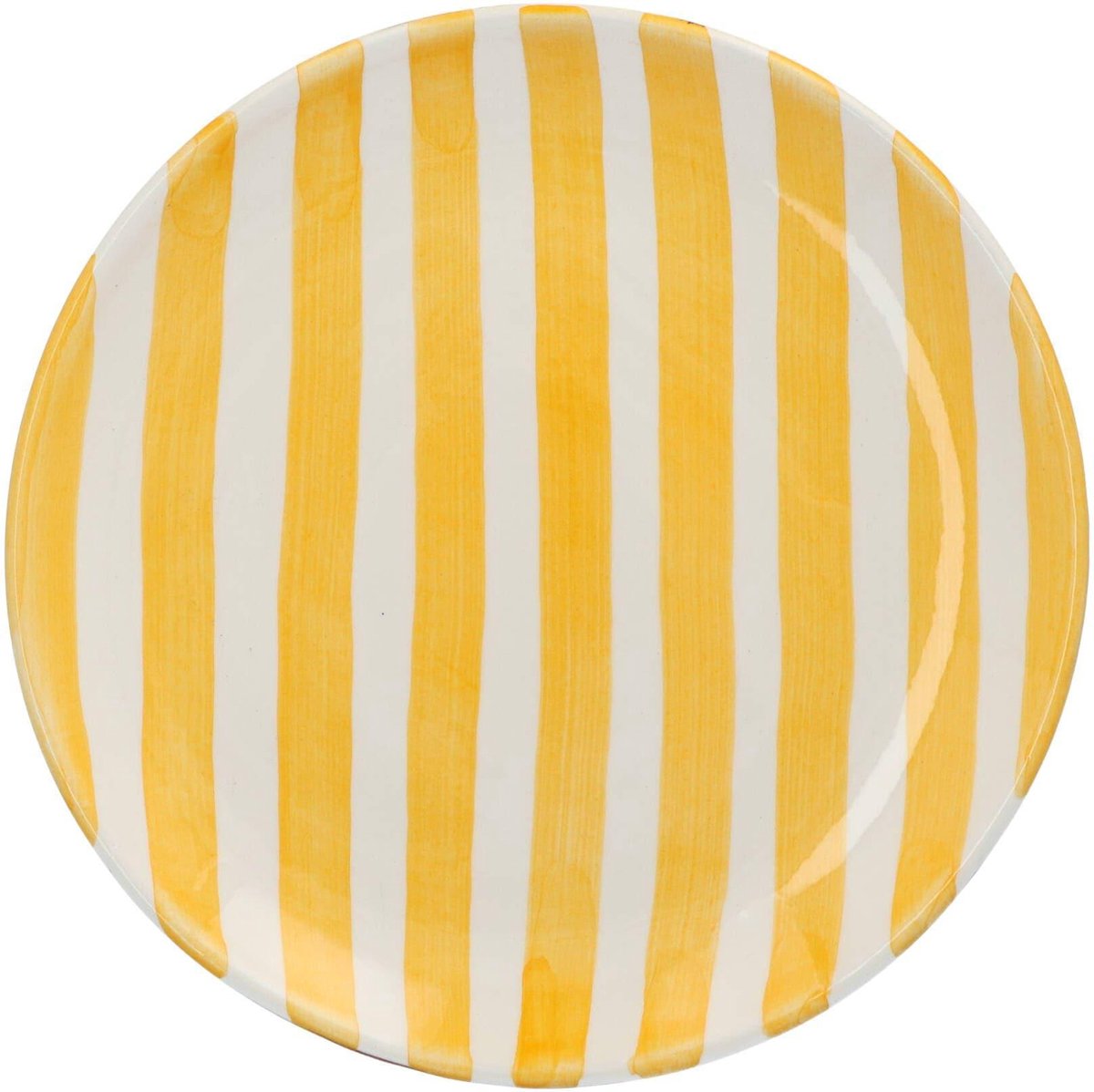 Casa Cubista - Ontbijtbord met streeppatroon geel 23cm - Kleine borden