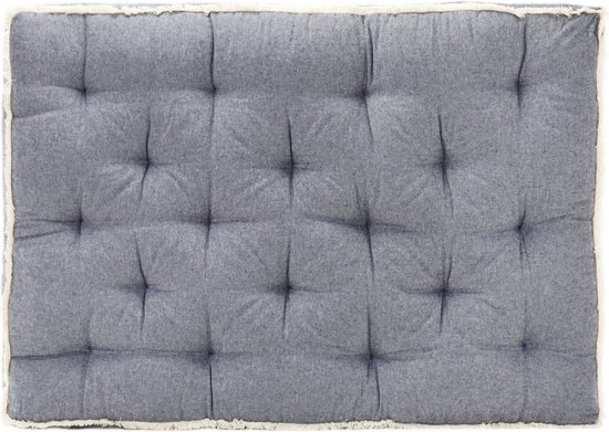 vidaXL - Bankkussen - pallet - 120x80x10 - cm - blauw