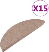 vidaXL - Trapmatten - zelfklevend - 15 - st - 65x22,5x3,5 - cm - beige