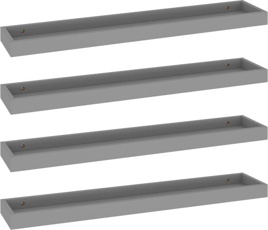 metalen wandplanken, set van 3, zwevende planken, industriële stijl