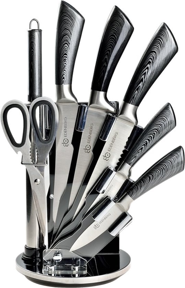Edënbërg Prestige Line - Messenset met Luxe Messenhouder - 8 delig