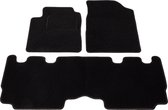 Tapis de voiture sur mesure - tissu noir - adaptés pour Toyota Yaris Verso 2012-2018