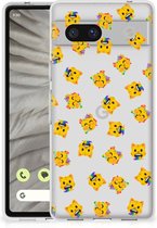 TPU bumper geschikt voor Google Pixel 7A Katten Emojis