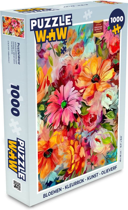 Puzzle Fleurs - Coloré - Art - Peinture à l'huile - Puzzle