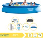 Intex Easy Set Zwembad - Opblaaszwembad - 457x84 cm - Inclusief Onderhoudspakket, Filter, Grondzeil, Onderhoudsset en Solar Mat