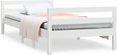 vidaXL - Bedframe - 90x190 - cm - massief - grenenhout - wit