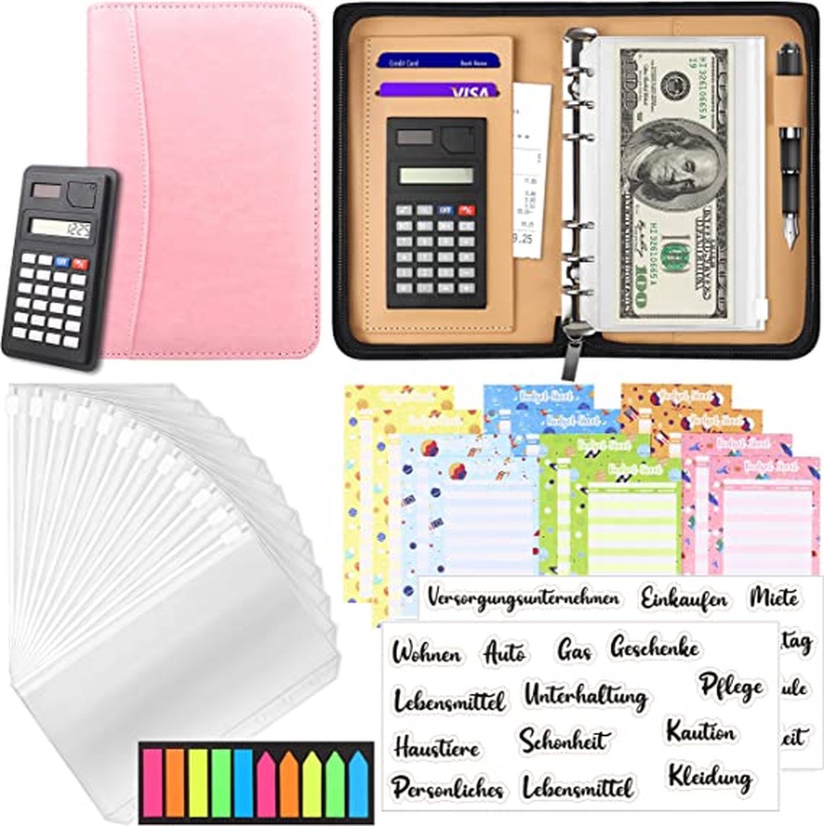 Budgetplanner - Budget planner, money sleeves, ring binder, financial planner,