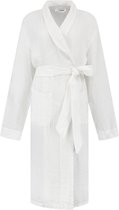 Yumeko kimono peignoir lin lavé gaufré blanc s