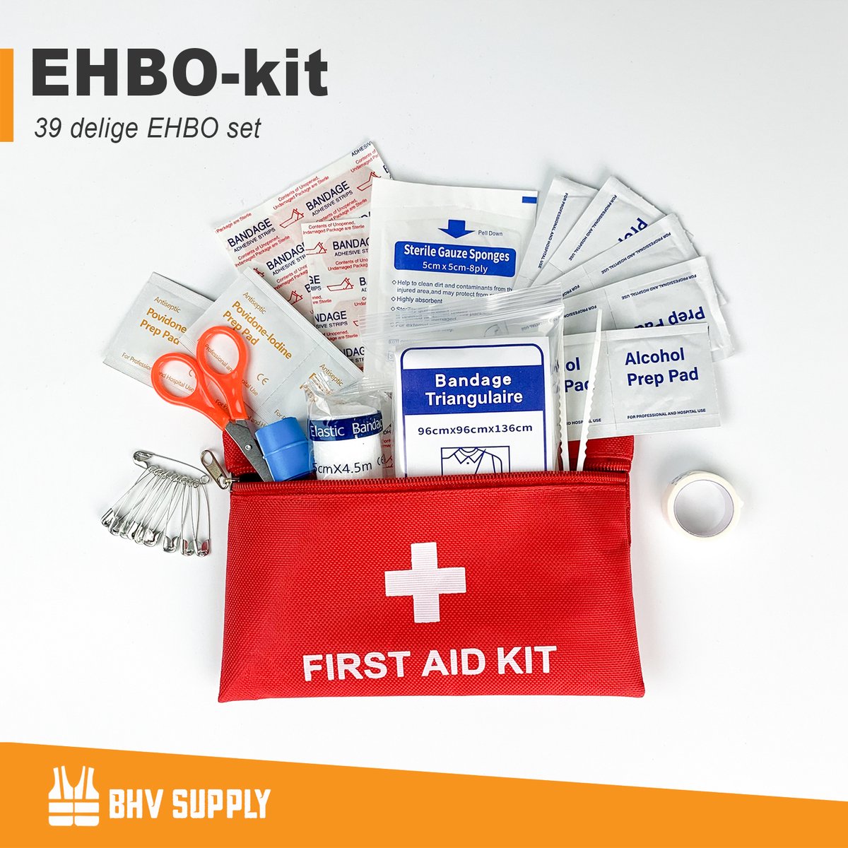 BHVsupply™ - EHBO kit - EHBO - 39 delige EHBO set - EHBO kit auto - Reis  kit -... | bol