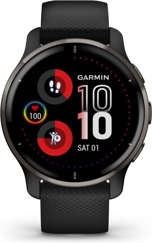 Garmin Venu 2 Plus Health Smartwatch - Amoled touchscreen - 9 dagen batterij - spraakbesturing - Zwart - Garmin