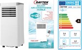 Daytek by Daewoo - Mobiele Airco - Model SYM8266 - Airconditioning 9000 BTU (max 25m2) - Energieklasse A - Met Wifi connectie - Afstandsbediening - Timer 24-uurs