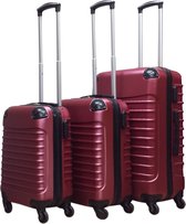 Quadrant 3 delige ABS Kofferset - 2 x handbagage koffer / 1 x grote koffer - Bordeaux