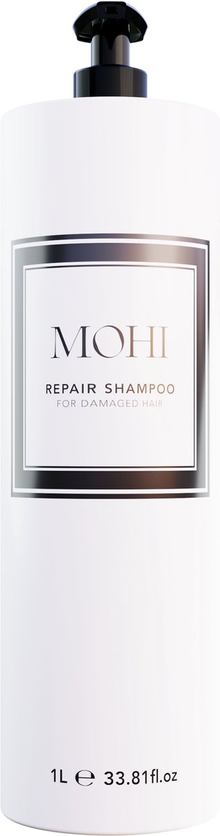 MOHI Repair Shampoo 1L - Alle Haarstructuren - Voedt, Reinigt, en Herstelt Beschadigd Haar - Met Arganolie, Keratine, en Eiwitten - Vrij van Parabenen en Sulfaten