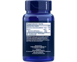 Life Extension - Vitamine D3, Vitamine K1 & K2 - 60 Capsules - Combineert Essentiële Vitaminen - Voedingssupplementen