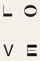 IXXI LOVE - Wanddecoratie - Typografie en quotes - 80 x 120 cm