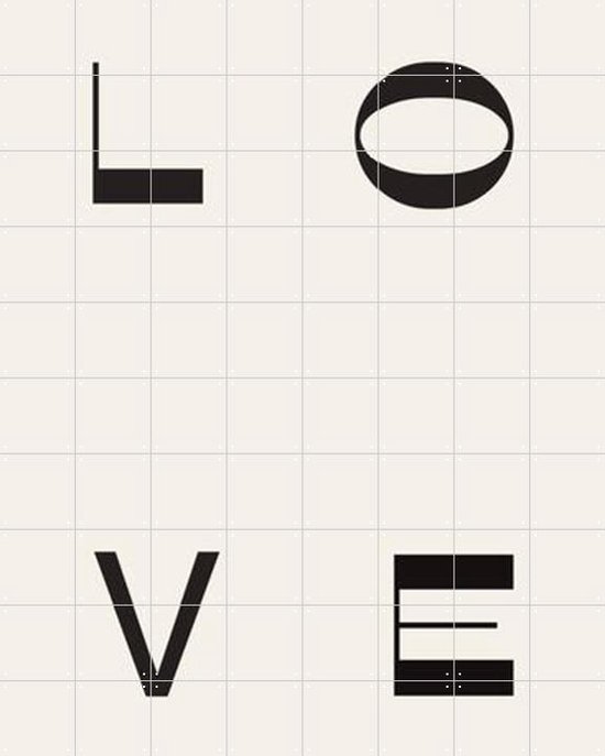 IXXI LOVE - Wanddecoratie - Typografie en quotes - 160 x 200 cm