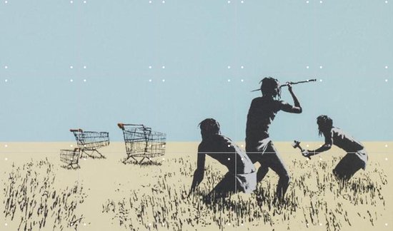 IXXI Trolleys - Banksy - Wanddecoratie - 60 x 100 cm