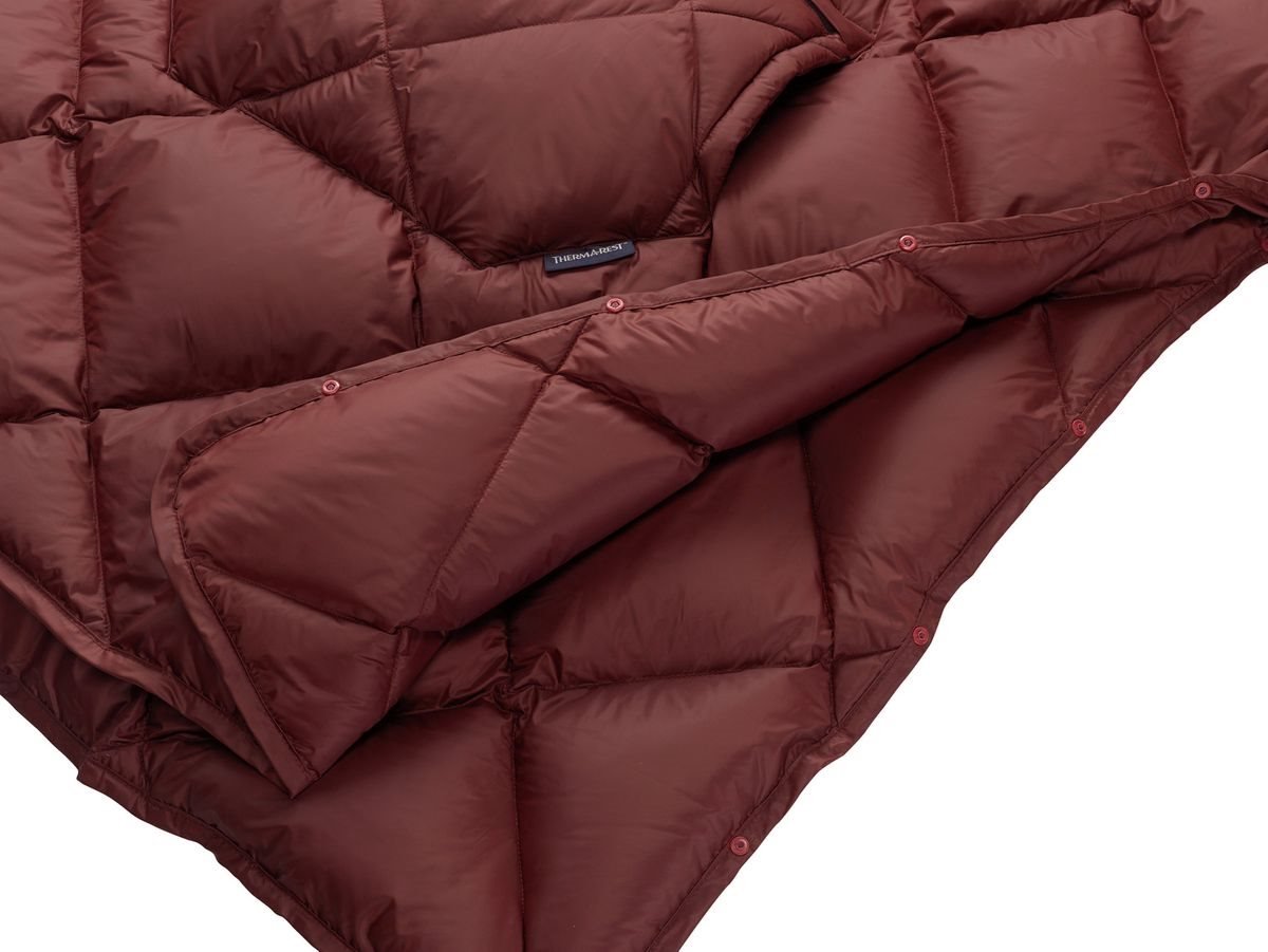 Therm-A-Rest Honcho Poncho Down - Burgundy - Warme outdoor Poncho