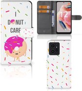 Smartphone Hoesje Xiaomi Redmi Note 12 4G Bookcase met Quotes Donut Cadeautjes voor Meisjes