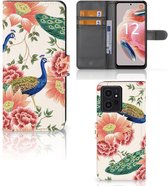 Telefoonhoesje met Pasjes geschikt voor Xiaomi Redmi Note 12 4G Pink Peacock