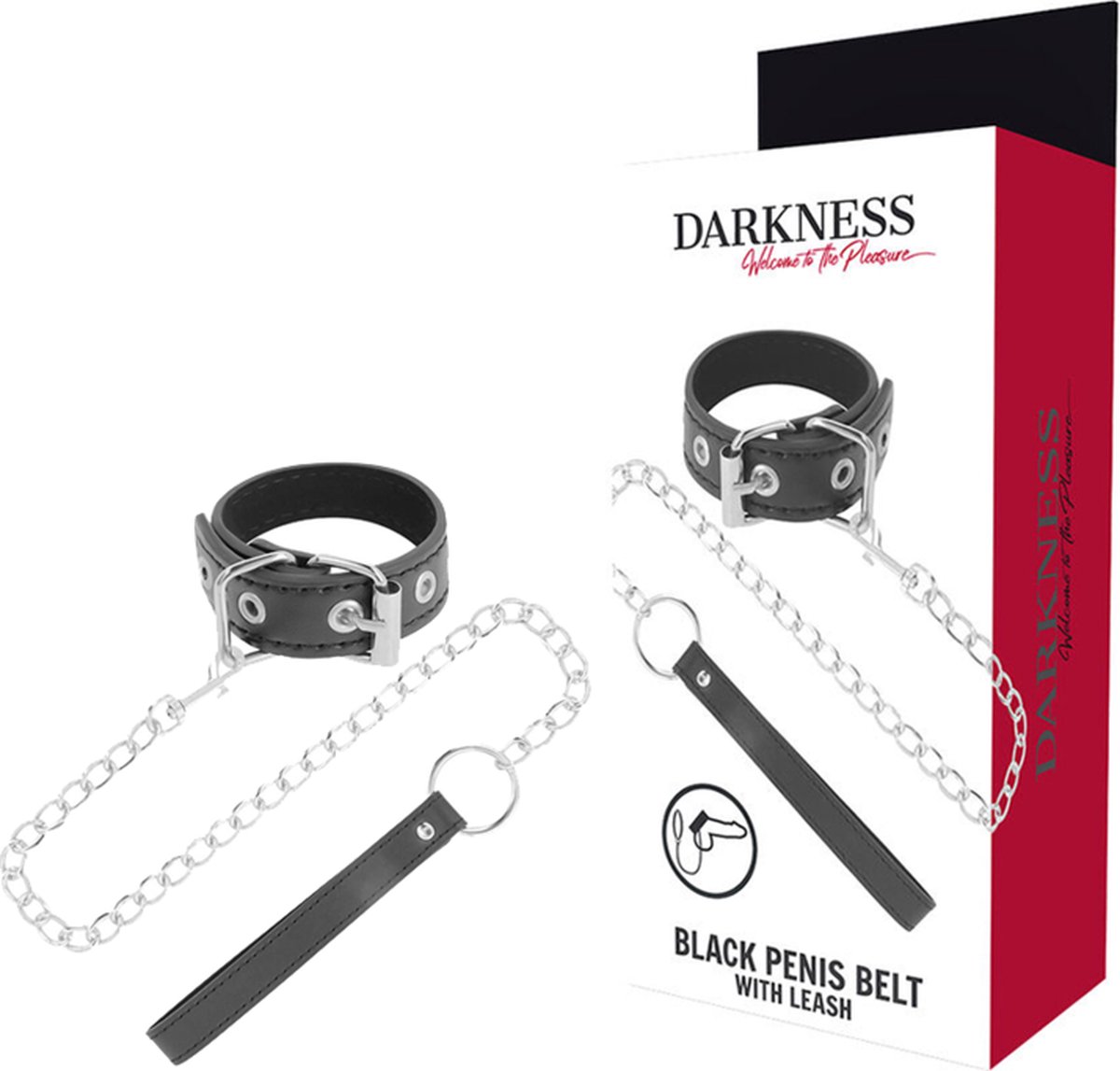 Goedkoopste DARKNESS BONDAGE | Darkness Penis Ring With Strap