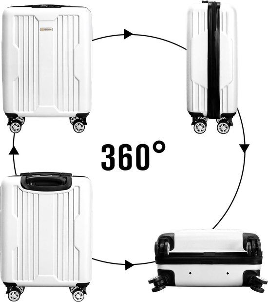 Decent Stella 4-Wiel Handbagage Koffer 55cm Bruin online kopen