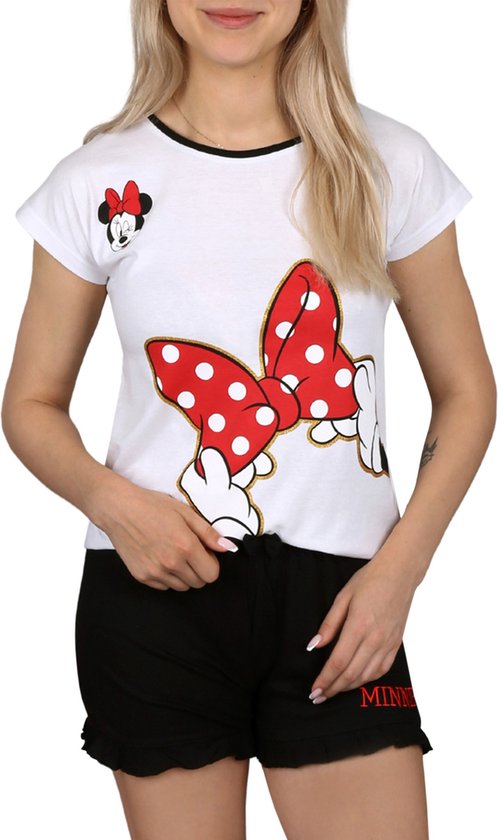 Minnie Mouse Disney - Zwart-witte pyjama met korte mouwen, zomerpyjama / 158