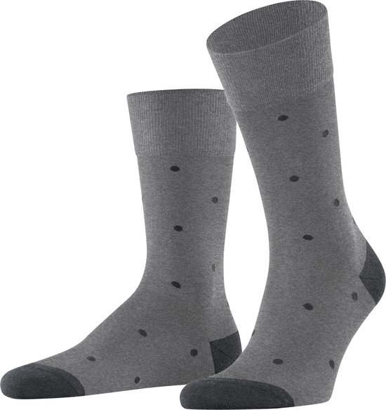 FALKE Dot Business & Casual katoen sokken heren grijs - Maat 43-46