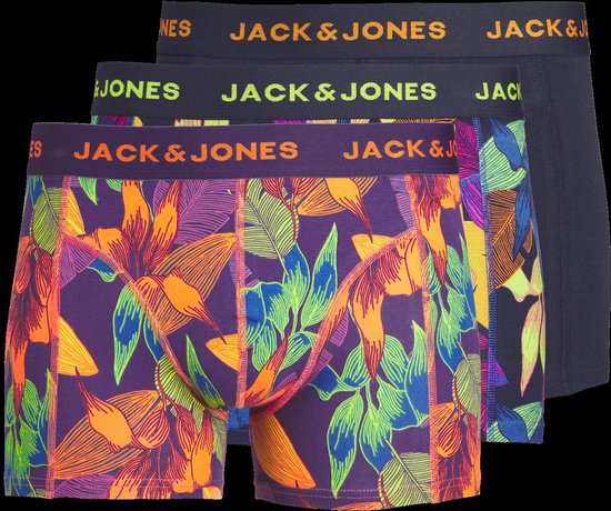 Jack & Jones 3-Pack heren boxershorts - Microfiber - Jac Flower kopen