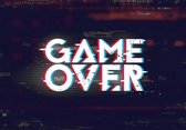 Fotobehang - Vlies Behang - Game Over - Gaming - Gamer - 520 x 318 cm