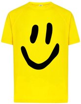 Smiley Geel T-shirt - smile - blij - vrolijk - shirt