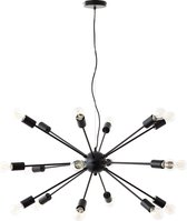 Brilliant Dree hanglamp 90cm mat zwart metaal 18x A60, E27, 40 W, geschikt voor normale lamp (niet inbegrepen)