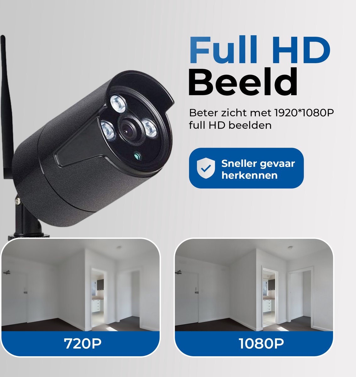 Compleet Camera Beveiliging Set met 4x Wifi IP Camera - Draadloos - + 2TB HDD - Beveiligingscamera voor Buiten - Bewakingscamera - – foto 2