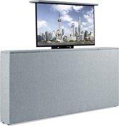 Bedonderdeel - Soft bedden TV-Lift meubel Voetbord - Max. 43 inch TV - 180 breed x85x21 - Blauw