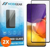 Mobigear Screenprotector geschikt voor Samsung Galaxy A82 5G Glazen | Mobigear Premium Screenprotector - Case Friendly - Zwart (2-Pack)