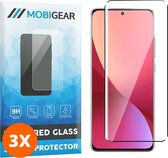 Mobigear Screenprotector geschikt voor Xiaomi 12 Glazen | Mobigear Premium Screenprotector - Case Friendly - Zwart (3-Pack)