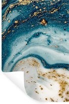 Stickers muraux - Film autocollant - Marbre - Peinture - Glitter - Or - 80x120 cm - Film adhésif - Stickers muraux Chambre d'enfant - Papier peint autocollant