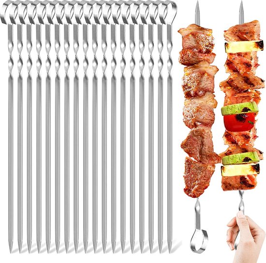 Brochettes de barbecue Brochettes de viande en acier inoxydable