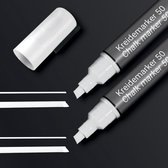 Sigel krijtstift - beitelpunt - 1-5 mm - wit - 2 stuks - SI-BA184