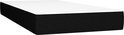 Matelas rembourré noir avec dessus rayé blanc, sur fond blanc.
