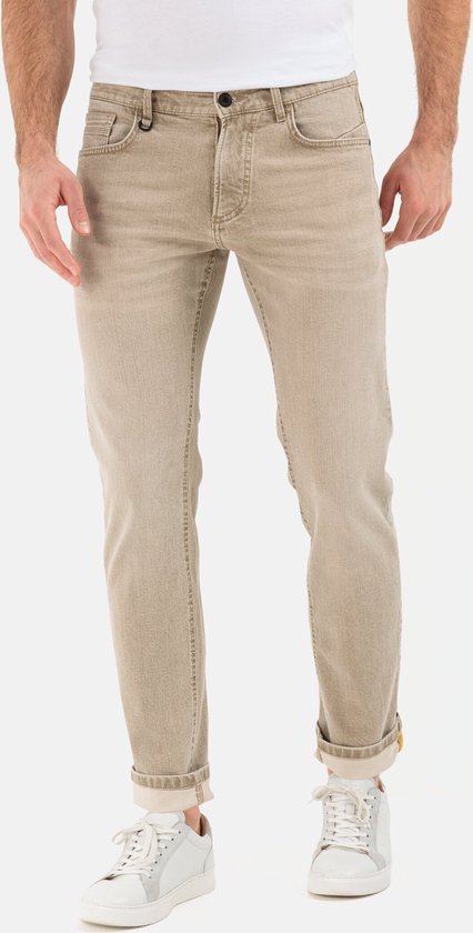 camel active Slim Fit 5-Pocket Jeans - Maat menswear-34/36 - Beige