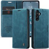 CaseMe Samsung Galaxy A54 Case Book Case avec porte-cartes Blauw